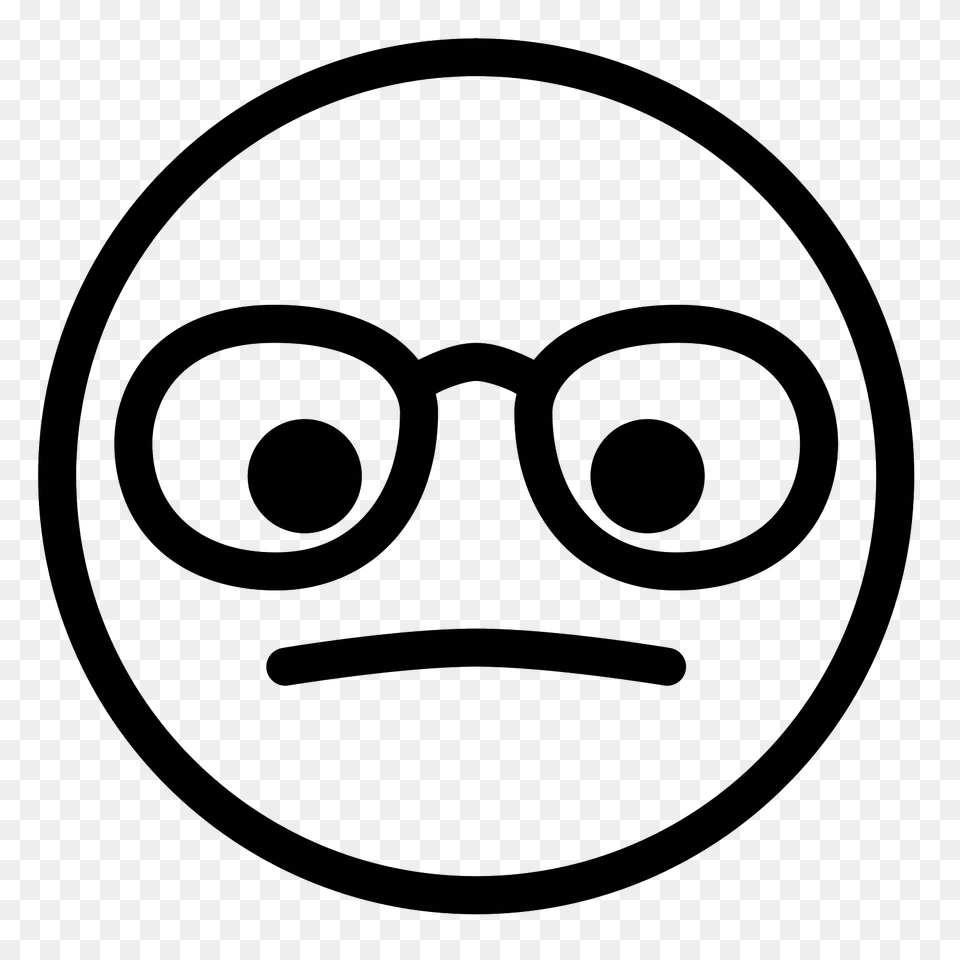 Nerd Icon, Gray Png