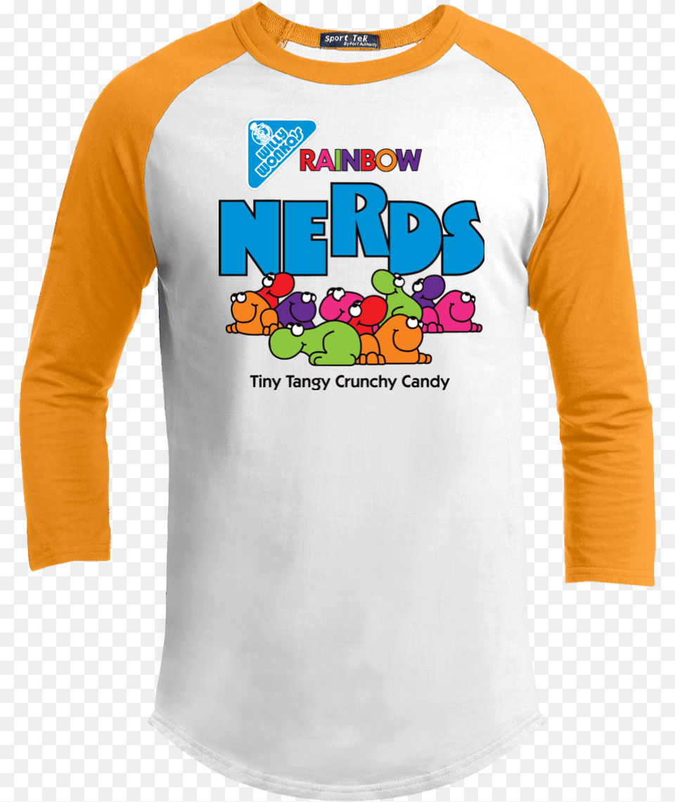 Nerd Nerds Candy Willy Wonka Retro T200 Sport Tek Sporty Bally Pinball T Shirt, Clothing, Long Sleeve, Sleeve, T-shirt Free Png Download