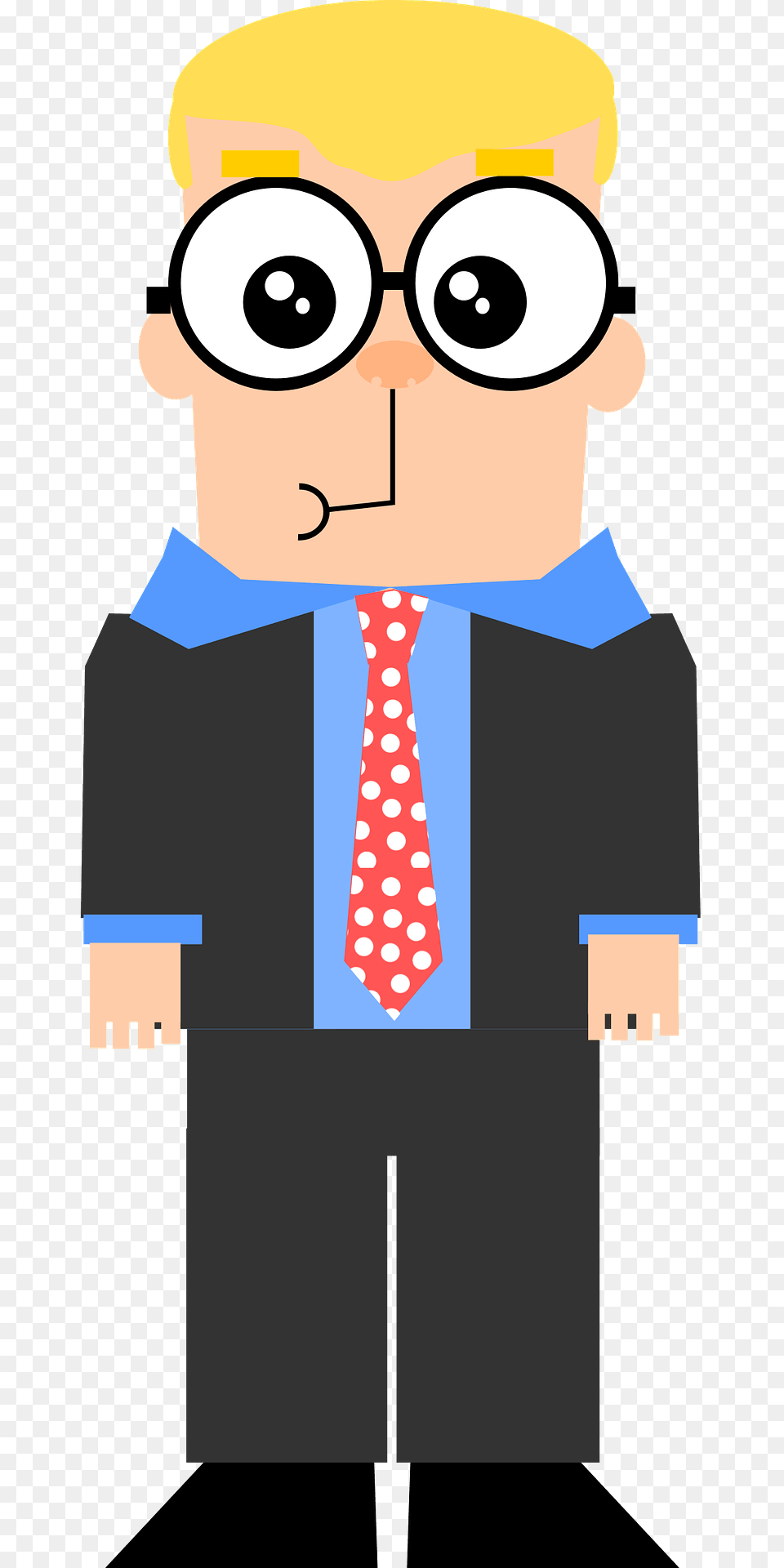 Nerd Wearing Suit And Glasses Clipart, Accessories, Tie, Formal Wear, Clothing Free Png
