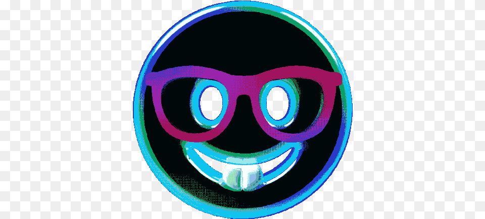 Nerdy Face Emoji Gif Happy, Accessories, Glasses, Light, Person Png