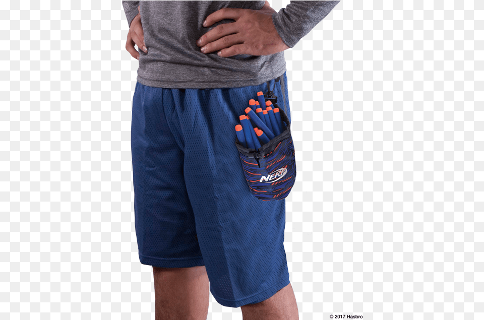 Nerf Elite Dart Pouch Hasbro Nerf Elite Dart Pouch, Clothing, Shorts, Glove, Person Free Png Download
