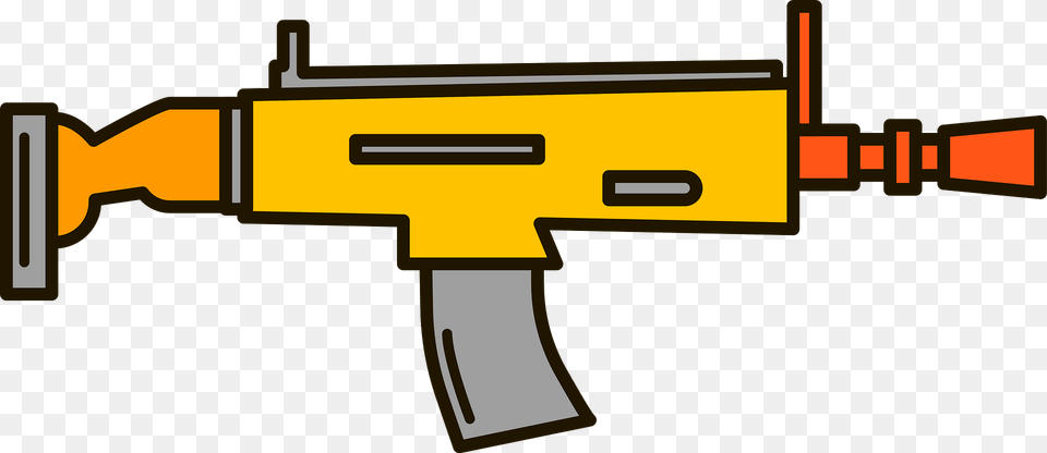 Nerf Gun Clipart, Firearm, Rifle, Weapon, Machine Gun Png