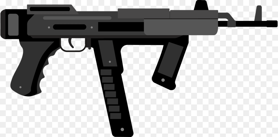 Nerf Gun Clipart, Firearm, Machine Gun, Rifle, Weapon Png Image