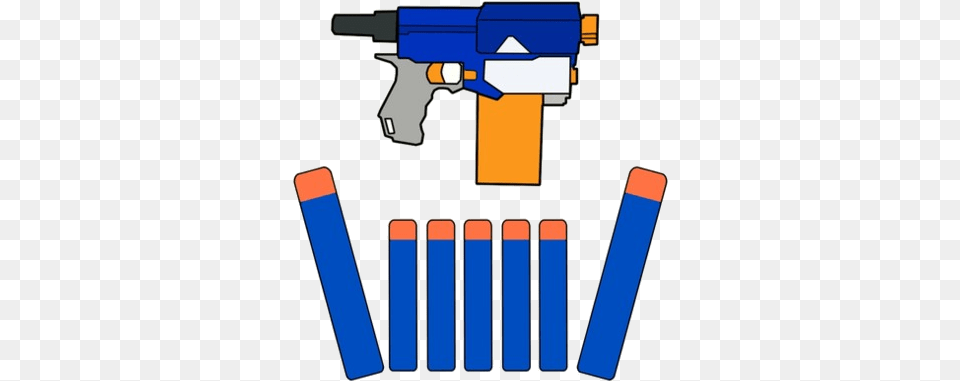 Nerf Gun Style Toy Designcrown Of Darts Art Print Transparent Pistola Nerf En Dibujos, Electronics, Mobile Phone, Phone Free Png