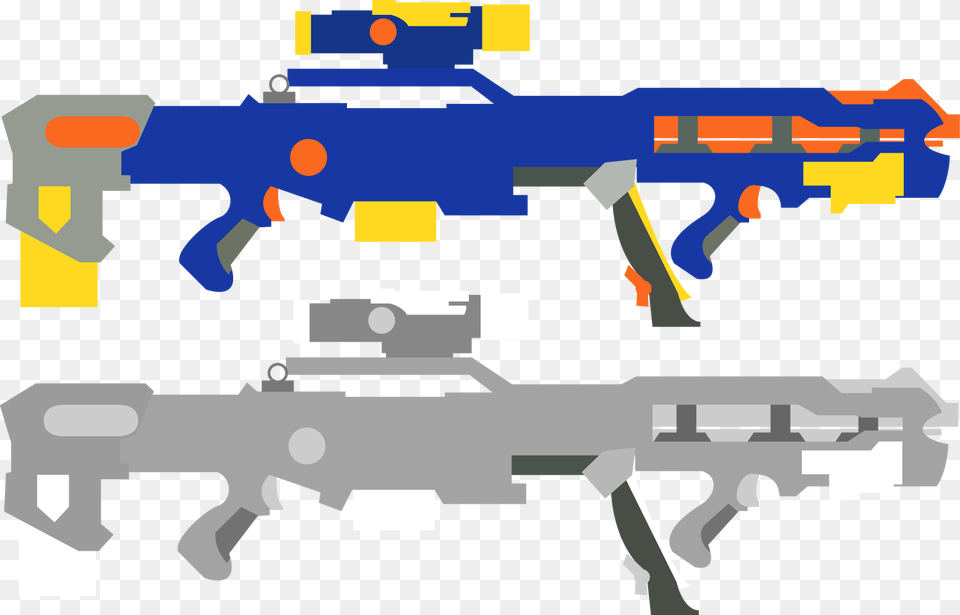 Nerf Gun Templates Nerf Gun Vector, Firearm, Rifle, Weapon, Machine Gun Png Image