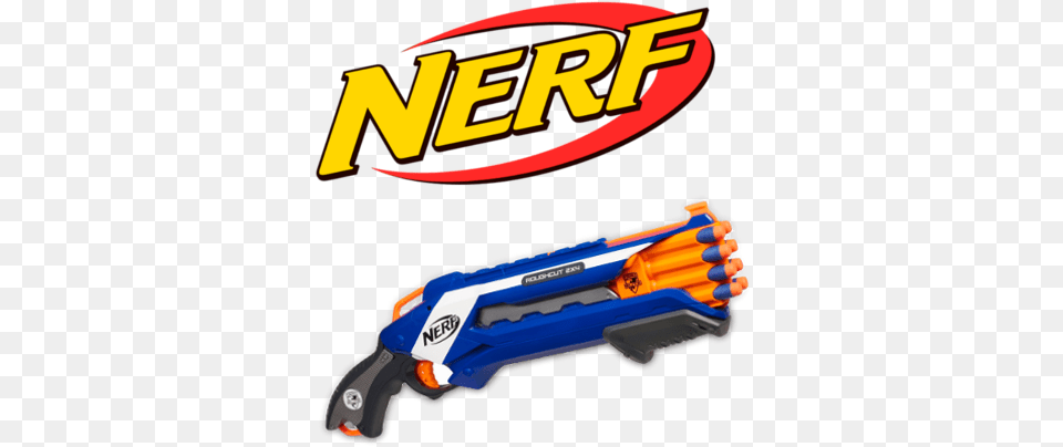 Nerf Logo 7 Image Nerf Logo With Gun, Weapon, Shotgun, Toy Free Png