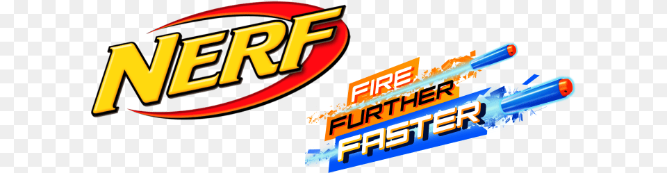 Nerf Logo Fire Further Faster Nerf Free Transparent Png