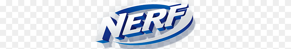 Nerf Logo Silver And Blue Free Transparent Png