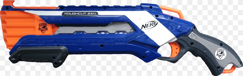 Nerf N Strike Elite Rough Cut Blaster Nerf Blaster Nerf Gun Transparent Background, Firearm, Weapon, Handgun, Shotgun Png