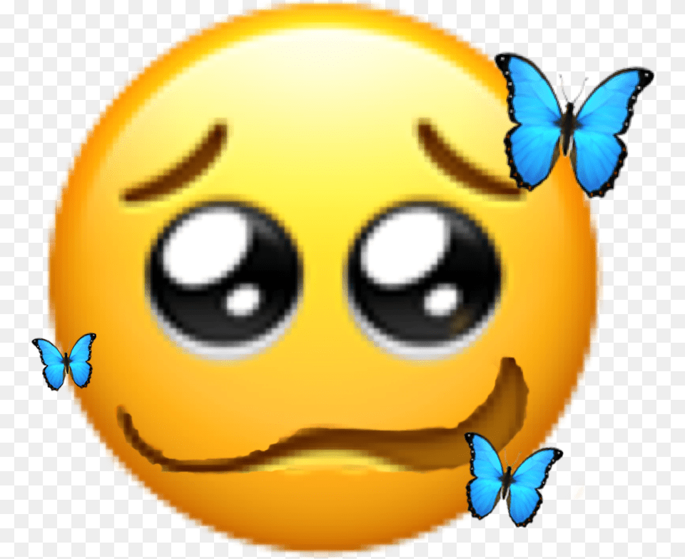 Nervous Butterflys Crush Love Emoji Custom Customemoji Cry Peace Sign Emoji, Baby, Person, Face, Head Png Image