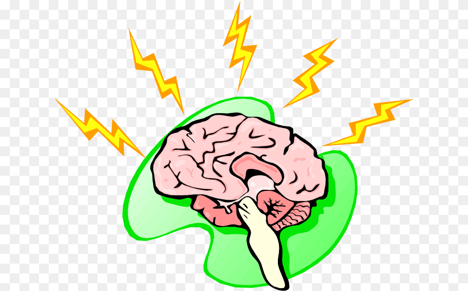 Nervous System Clip Art Brain With Lightning Bolt, Flower, Plant, Face, Head Free Png