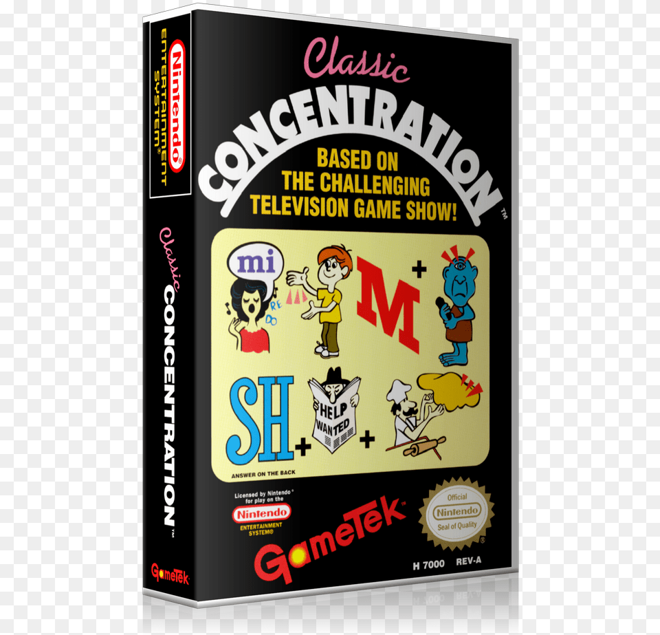 Nes Classic Concentration Retail Game Cover To Fit Classic Concentration Nintendo, Advertisement, Poster, Person, Baby Free Transparent Png