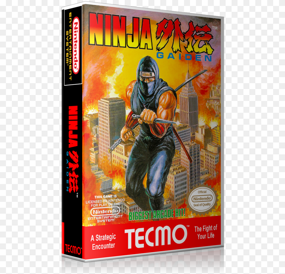 Nes Ninja Gaiden Retail Game Cover To Fit A Ugc Style Ninja Gaiden Entertainment System Game, Book, Publication, Adult, Female Free Png Download