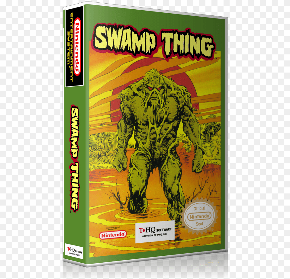 Nes Swamp Thing Retail Game Cover To Fit A Ugc Style Swamp Thing Nes, Animal, Book, Lion, Mammal Free Png Download