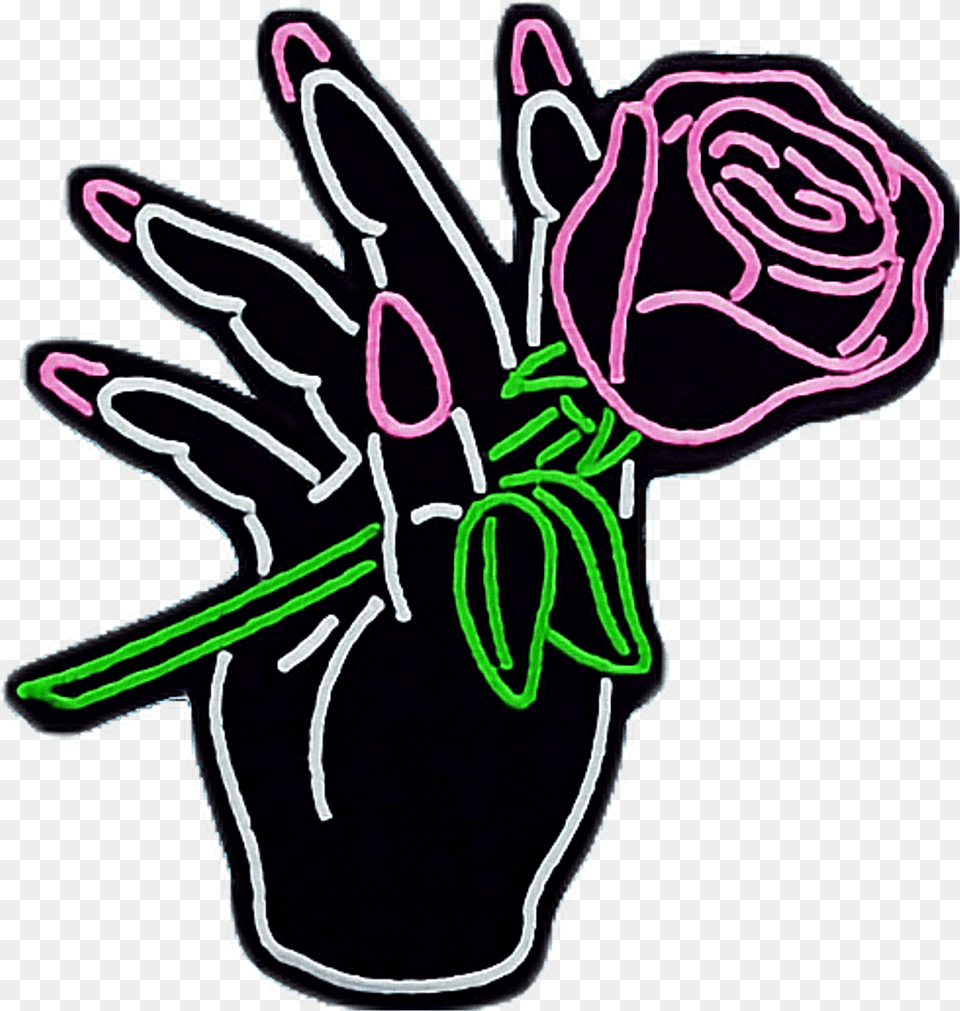 Nes Tumblr Hipster Download Clipart With A Hand With Rose, Clothing, Glove, Light, Purple Free Transparent Png