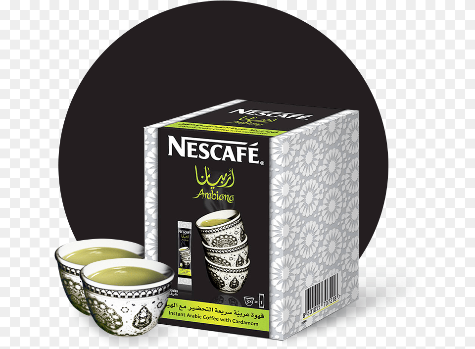 Nescaf Arabiana Instant Arabic Coffee With Cardamom Nescafe Arabiana, Cup, Beverage, Tea, Green Tea Png Image