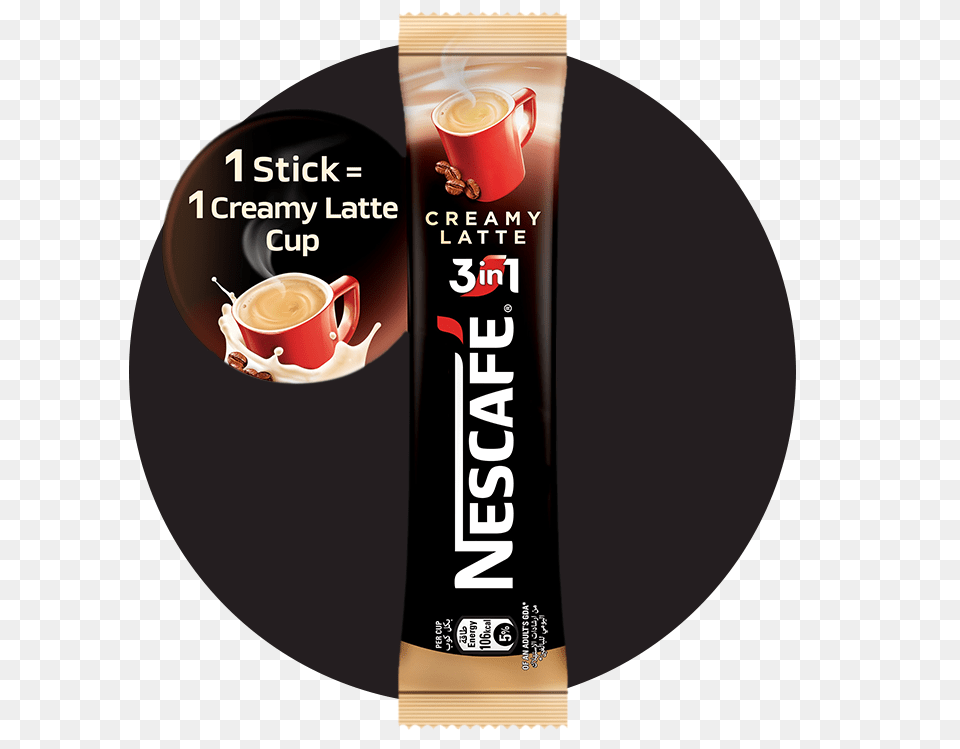 Nescaf My Cup 3in1 Creamy Latte Coffee Mix Nescafe Latte 3 In, Beverage, Coffee Cup, Food, Sweets Free Png Download