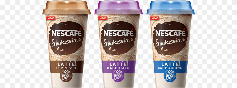 Nescafe Entered The European Chilled Dairy Iced Coffee Nescafe Shakissimo Latte Cappuccino, Cup, Ice Cream, Food, Dessert Png