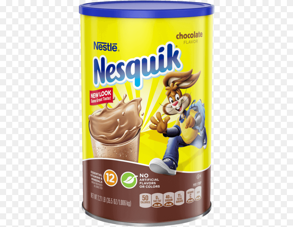 Nesquik Chocolate Powder, Baby, Person, Tin, Can Free Png