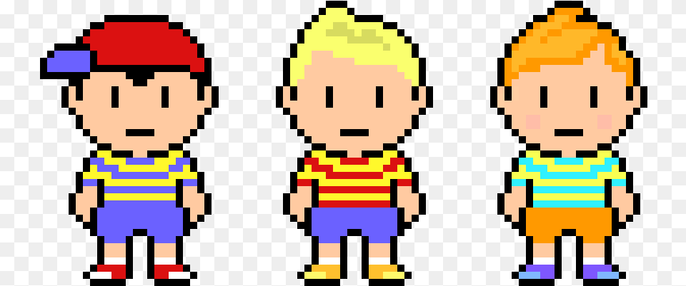 Ness And Lucas Pixel, Person, Toy, Face, Head Free Png