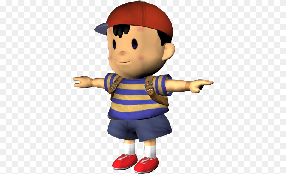 Ness Earthbound Mother Videogames Supersmashbros Earthbound Ness T Pose, Baby, Doll, Person, Toy Png Image