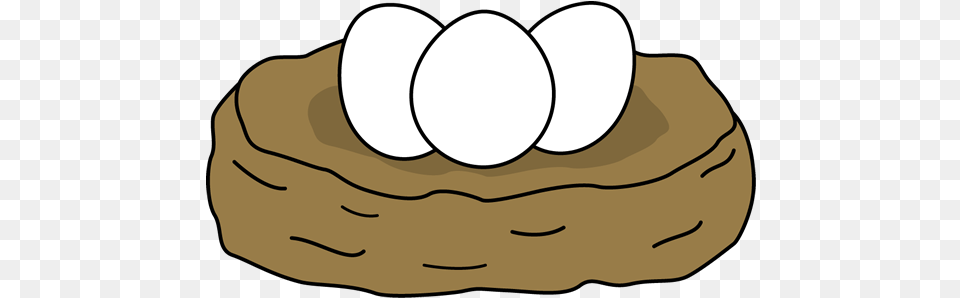 Nest Eggs Clipart Cartoon Bird Nest, Food, Nut, Plant, Produce Free Png