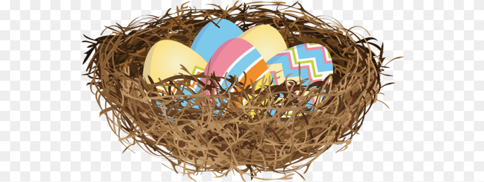 Nest Image Easter Egg Nest Clipart, Chandelier, Lamp, Food Free Png Download