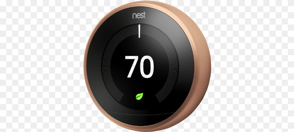 Nest Learning Thermostat Nest Learning Thermostat 3rd Generation Copper Touch, Disk, Gauge Free Transparent Png