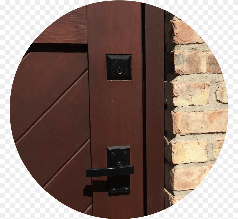 Nested Double Cylinder Deadbolt Double Cylinder Deadbolt Gate, Door, Wood Free Png Download