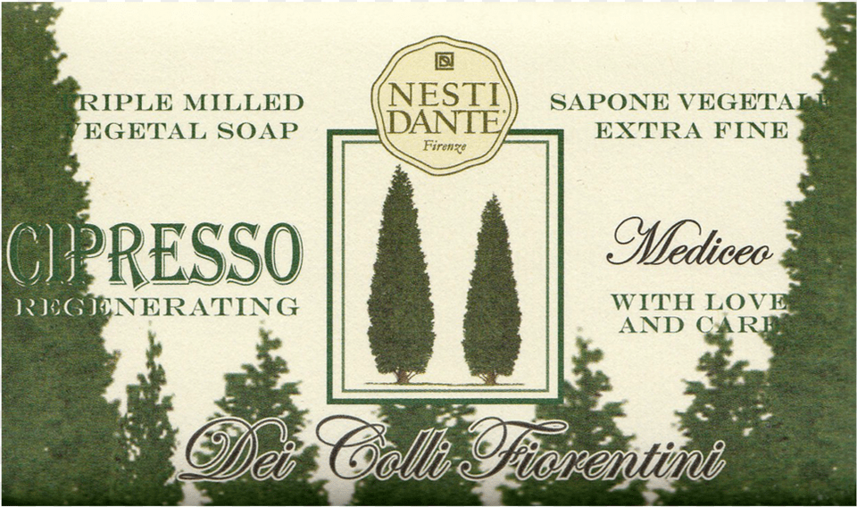 Nesti Dante Cipresso Cypress Tree Soap Bar 250g Nesti Dante Dei Colli Fiorentini Cypress Tree Soap, Plant, Book, Fir, Publication Png