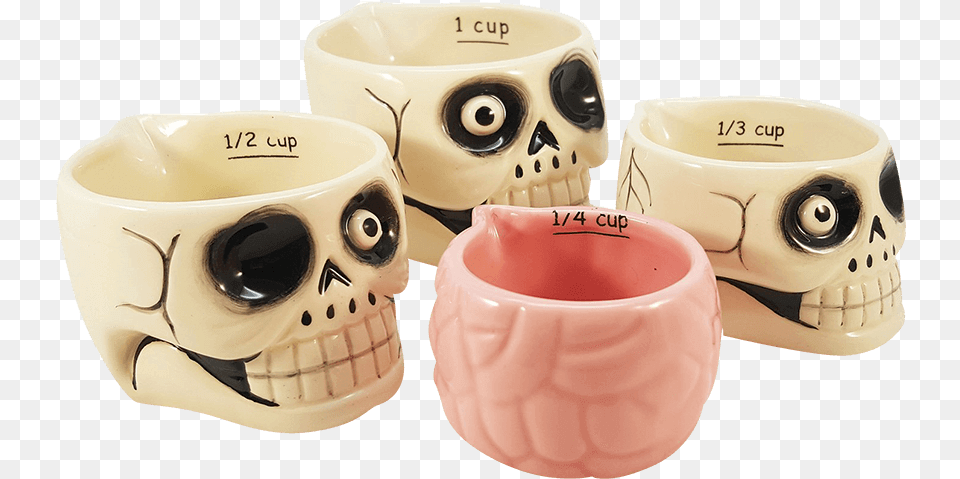 Nesting Skulls Measuring Cups Measuring Cup, Art, Porcelain, Pottery, Bowl Free Png