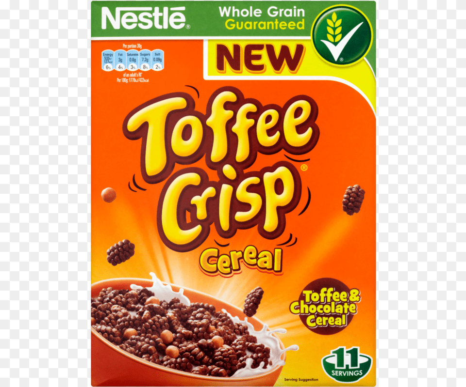 Nestl Toffee Crisp Cereal 330g Breakfast Cereal, Advertisement, Food, Produce, Bean Png