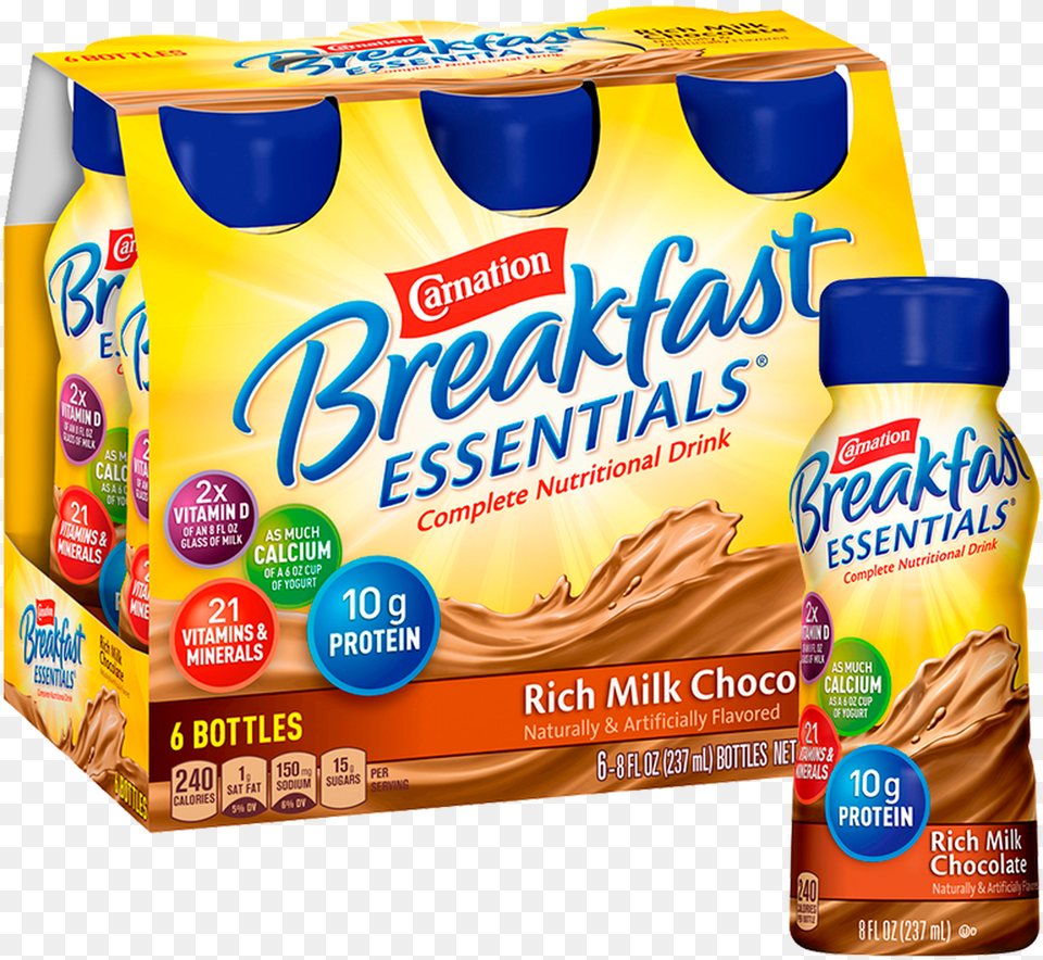 Nestle Carnation Breakfast Essentials Snack, Food, Can, Tin Free Transparent Png