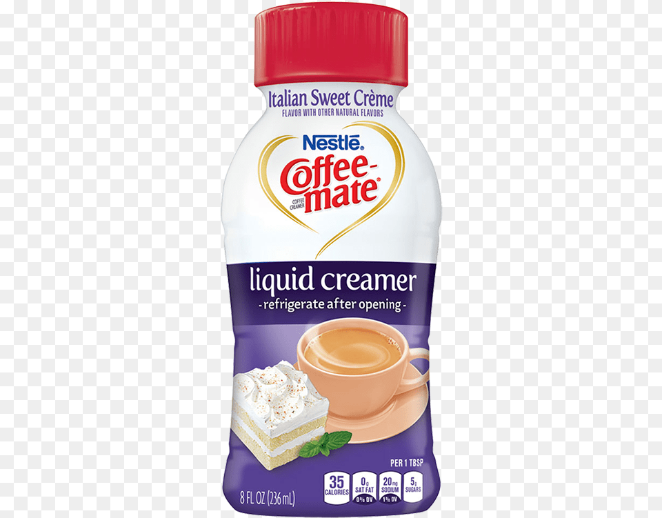 Nestle Coffeemate Italian Sweet Creme Liquid Coffee, Cream, Dessert, Food, Whipped Cream Png