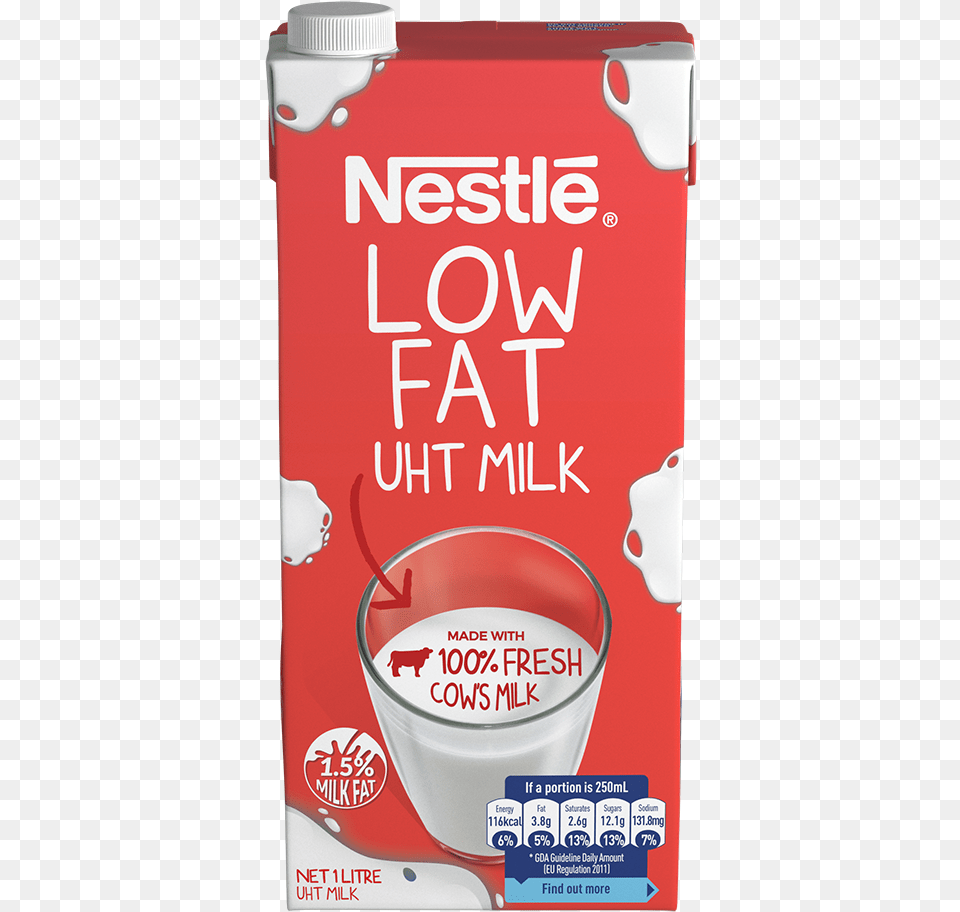 Nestle Low Fat Uht Milk, Beverage, Dessert, Food, Yogurt Free Png
