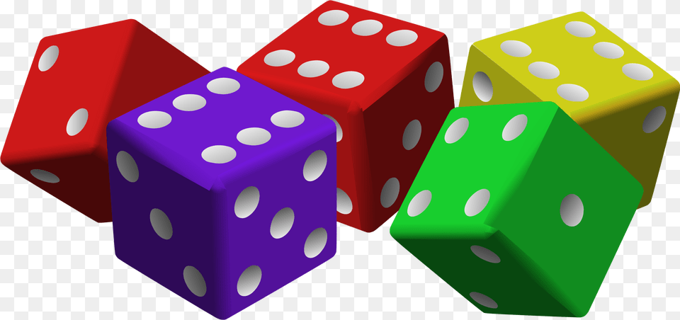 Net Clip Art Five Dice 2 Openclipart Colorful Dice Clipart, Game Free Png