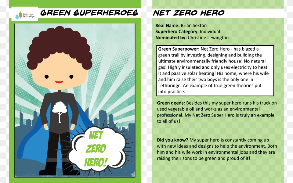 Net Zero Hero Environmental Superhero Ideas, Advertisement, Book, Comics, Poster Free Png Download
