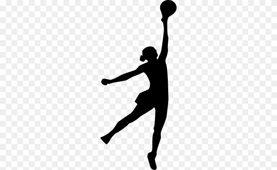 Netball Player Clipart Clip Art Images, Silhouette, Person, Leisure Activities, Dancing Png