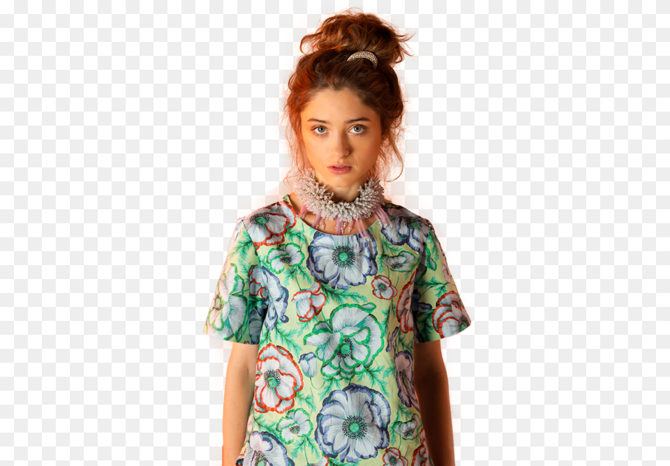 Netflix And Stranger Things Philip Jacobs Pwpj059 Banded Poppy Butter Cotton Fabric, Blouse, Clothing, Woman, Person Free Transparent Png