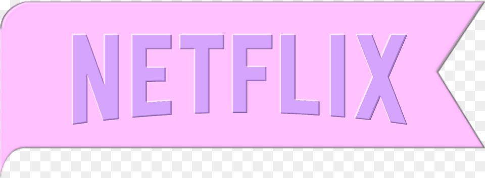 Netflix Banner Label Sticker By Loveliest Doll Horizontal, Purple, Text, Home Decor Free Transparent Png