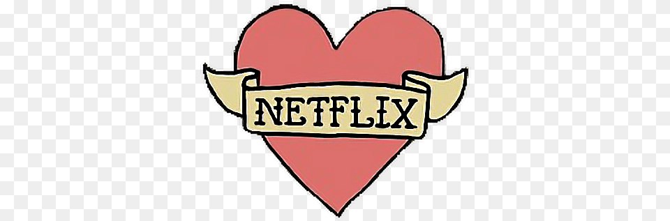 Netflix Drawing Pastel, Sticker, Logo, Heart Free Png Download