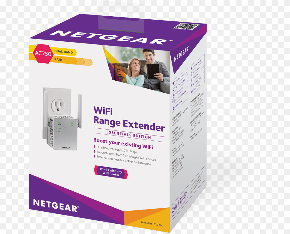 Netgear Ac750 Dual Band Wi Fi Range Extender, Advertisement, Poster, Woman, Adult Free Transparent Png