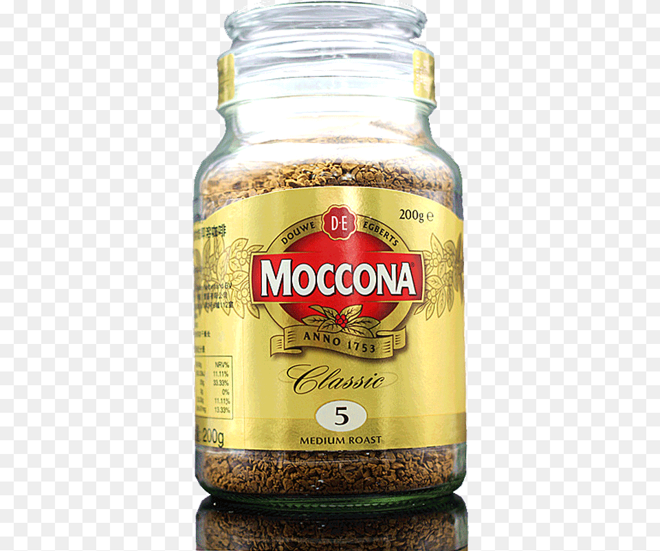 Netherlands Imported Moccona Classic Moderate Bottled Moccona, Jar, Food, Mustard Png Image