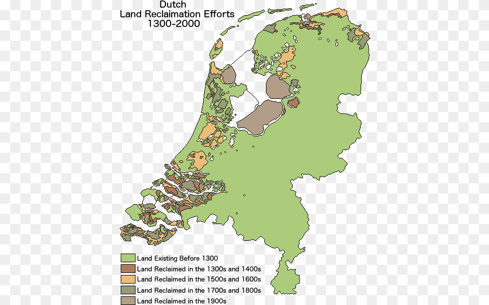Netherlands Land Reclamation Timeline Netherlands Nyc Land Reclamation, Plot, Chart, Outdoors, Nature Free Png Download