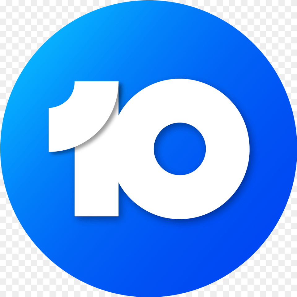 Network 10 Channel 10 Logo, Number, Symbol, Text, Disk Png