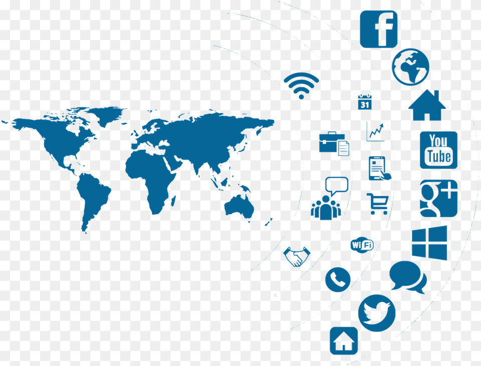 Networking Hd Social Media Background Free Png
