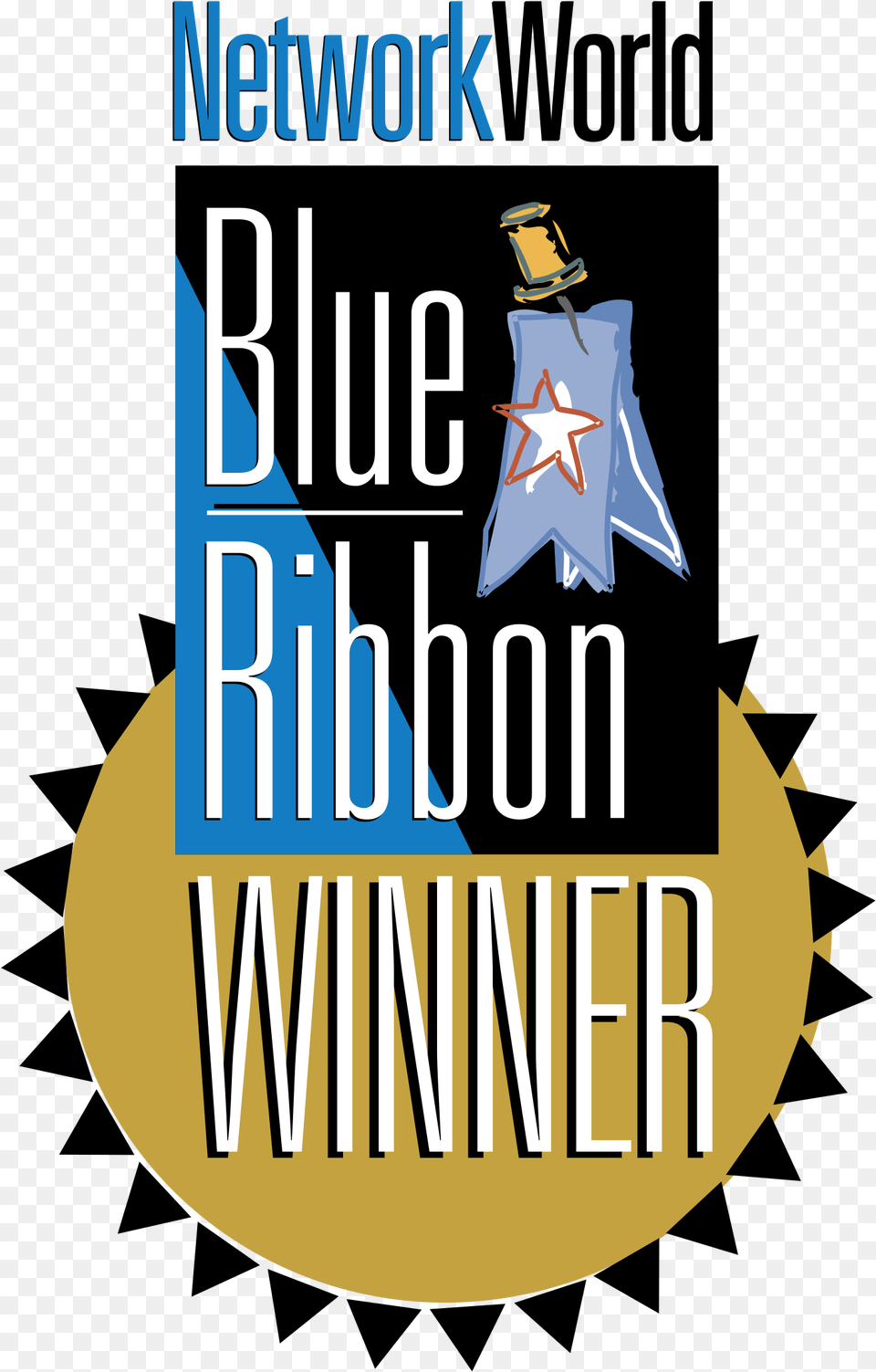 Networkworld Blue Ribbon Winner Logo Network World, Book, Publication, People, Person Free Png