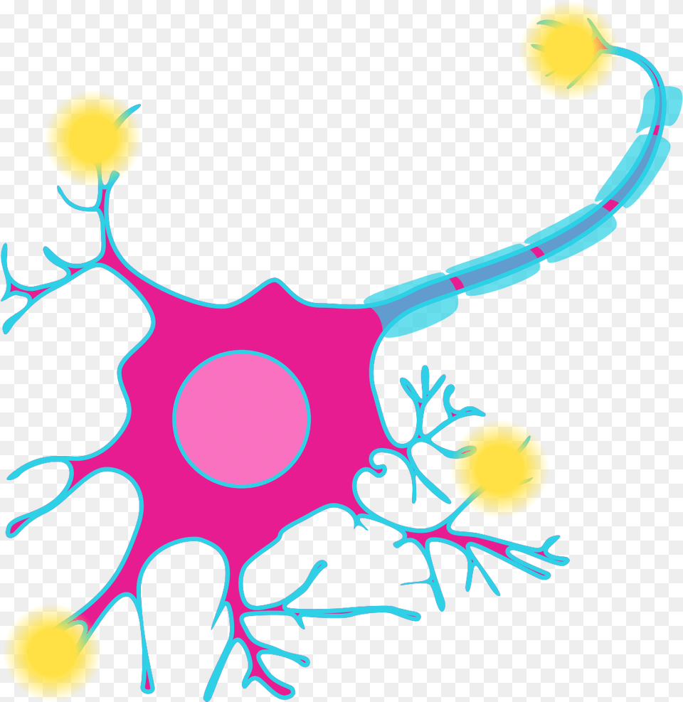Neuron Cell Diagram, Purple, Accessories, Pattern Free Png Download