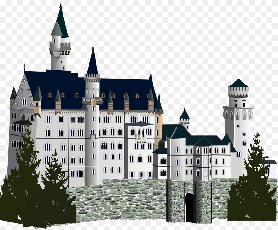 Neuschwanstein Castle, Architecture, Building, Landmark, Neuschwanstein Castle Png Image