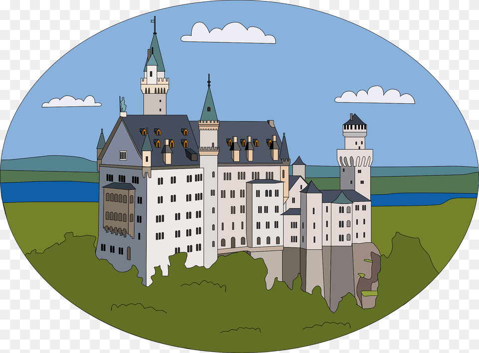 Neuschwanstein Clipart, Architecture, Building, Castle, Fortress Png